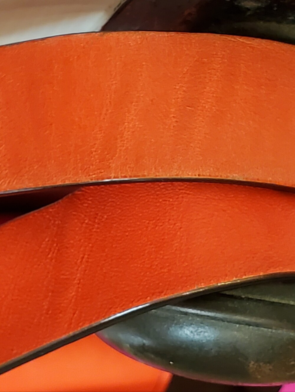 KATE SPADE BRIGHTSPOT GRAYCE LEATHER TOTE BAG PINK ORANGE - Picture 7 of 9